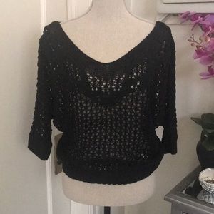 F21 knitted aplique embroidered sweater